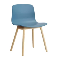 Hay AAC12 Stoel Gezeept Eiken Onderstel Azure Blue