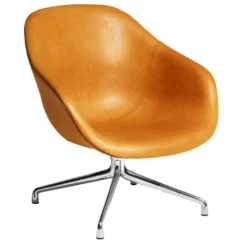 Hay About A Lounge Chair AAL81 Fauteuil, Sense Cognac, Gepolijst Aluminium