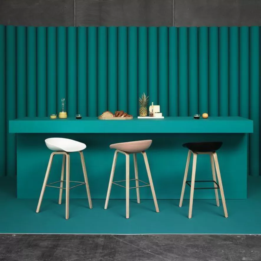 Hay AAS32 Barkruk 75cm Gezeept Eiken Onderstel Melange Cream 6 Hay AAS32 Barkruk 75cm Gezeept Eiken Onderstel Melange Cream - Afbeelding 6