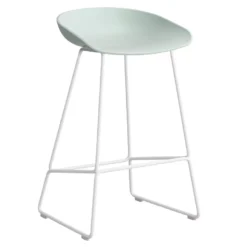 Hay AAS38 Barkruk 65cm Wit Onderstel Dusty Mint