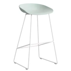 Hay AAS38 Barkruk 75cm Wit Onderstel Dusty Mint