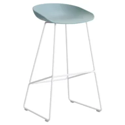 Hay AAS38 Barkruk 75cm Wit Onderstel Dusty Blue