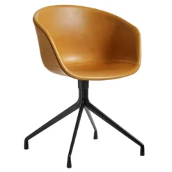 Hay About A Chair AAC21 Stoel, Sense Cognac, Zwart Onderstel