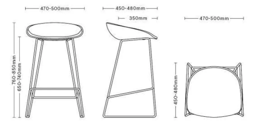 Hay AAS38 Barkruk 75cm Zwart Onderstel Azure Blue 5 Hay AAS38 Barkruk 75cm Zwart Onderstel Azure Blue - Afbeelding 5