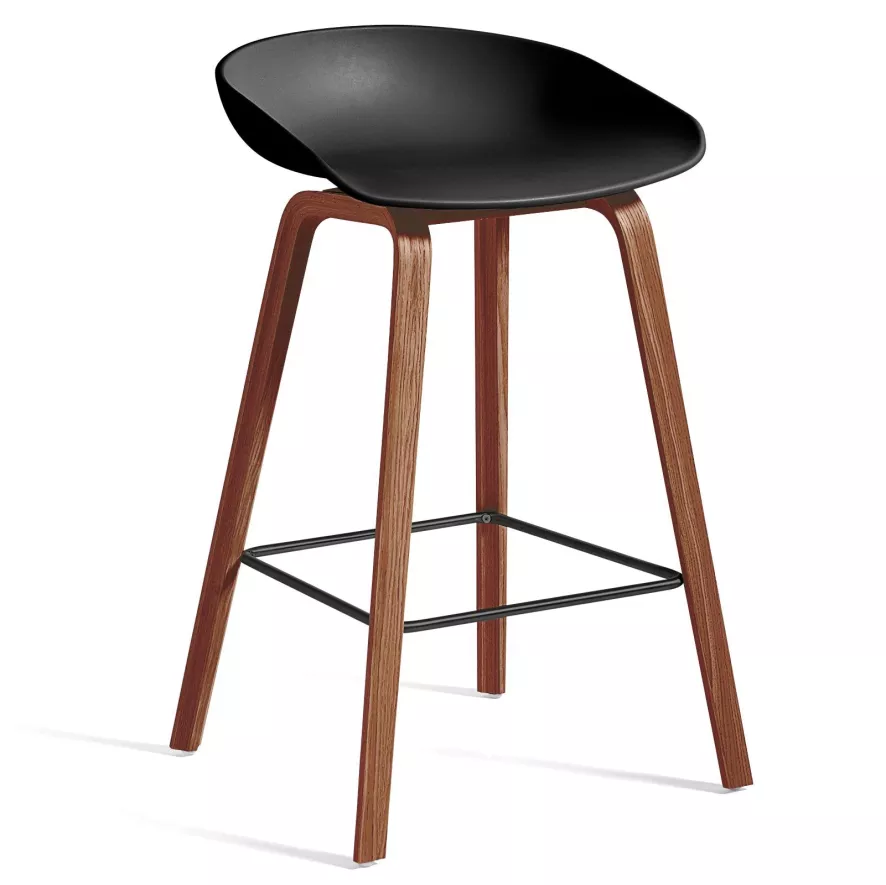 Hay AAS32 Barkruk 65cm Gelakt Walnoot Onderstel Soft Brick 2 Hay AAS32 Barkruk 65cm Gelakt Walnoot Onderstel Soft Brick - Afbeelding 2