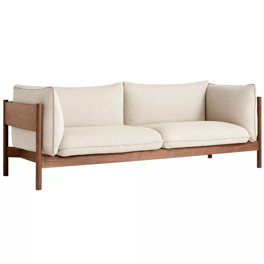 Hay Arbour 3-zits Bank Geolied Walnoot Onderstel Re-wool 648 2 Hay Arbour 3-zits Bank Geolied Walnoot Onderstel Re-wool 648 - Afbeelding 2