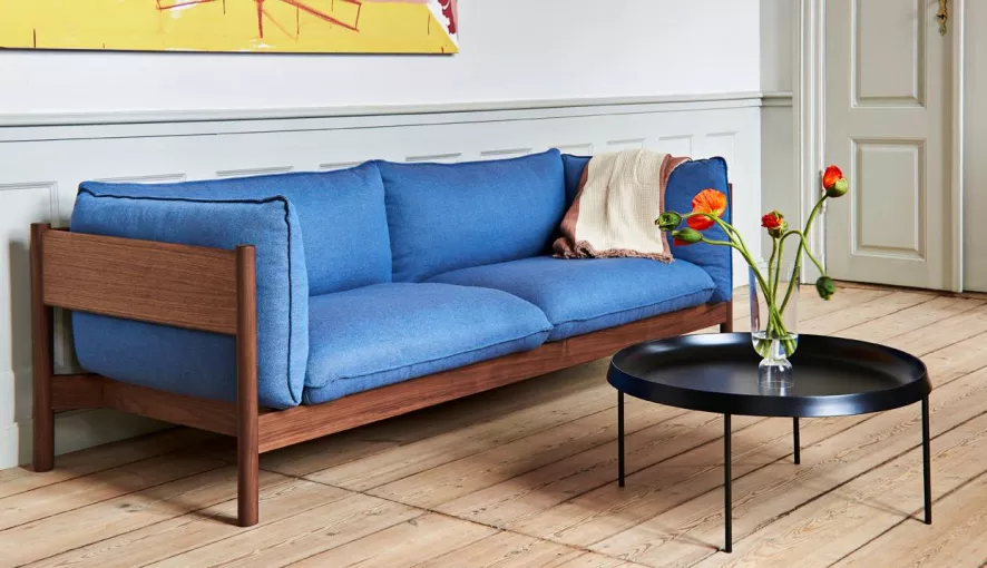 Hay Arbour 3-zits Bank Geolied Walnoot Onderstel Re-wool 648 9 Hay Arbour 3-zits Bank Geolied Walnoot Onderstel Re-wool 648 - Afbeelding 9