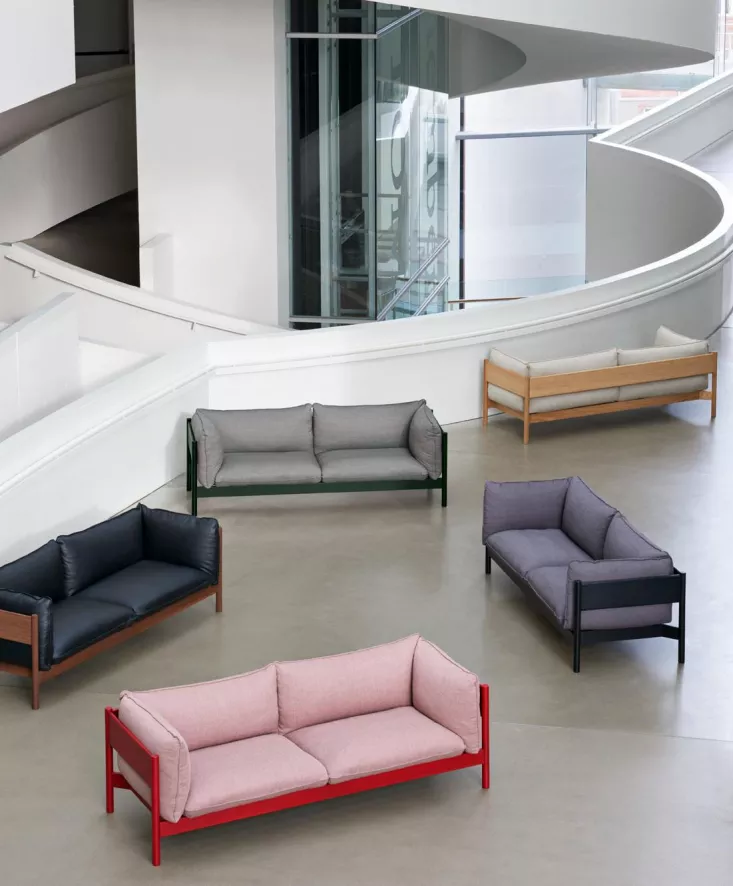 Hay Arbour 3-zits Bank Wijnrood Gelakt Onderstel Re-wool 648 6 Hay Arbour 3-zits Bank Wijnrood Gelakt Onderstel Re-wool 648 - Afbeelding 6