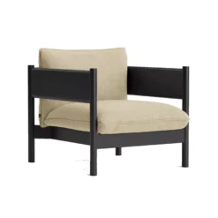 Hay Arbour Club Fauteuil Zwart Gelakt Beuken Linen Grid