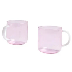 Hay Borosilicate Mok 300ml Set Van 2 Pink, White