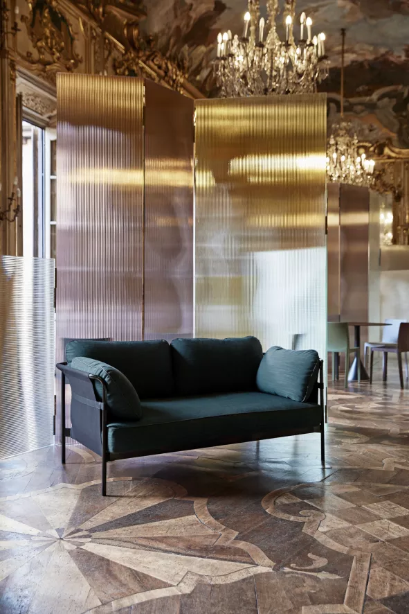 Hay Can Bank 2-zits Frame Zwart, Steelcut 655 16 Hay Can Bank 2-zits Frame Zwart, Steelcut 655 - Afbeelding 16