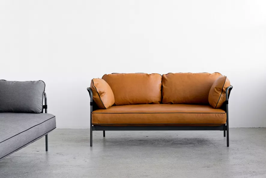 Hay Tweedekansje - Can Sofa 3-zits Gepoedercoat Staal, Canvas Zwart Surface 120 11 Hay Tweedekansje - Can Sofa 3-zits Gepoedercoat Staal, Canvas Zwart Surface 120 - Afbeelding 11