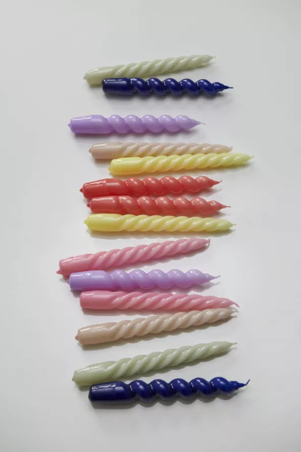 Hay Candle Twist Kaarsen Set Van 6 Green, Citrus, Beige 11 Hay Candle Twist Kaarsen Set Van 6 Green, Citrus, Beige - Afbeelding 11