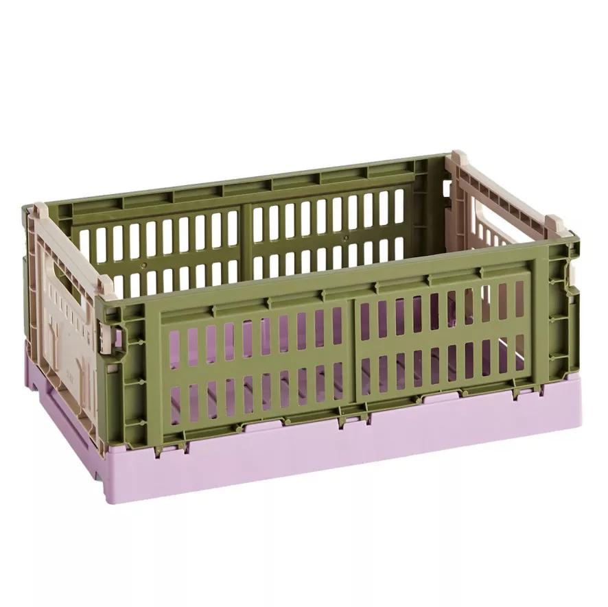 Hay Colour Crate Mix Opberger S Olive & Powder 1 Hay Colour Crate Mix Opberger S Olive & Powder