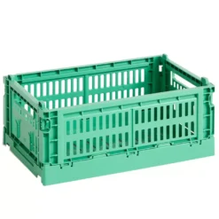 Hay Colour Crate Krat RE Opberger S Dark Mint