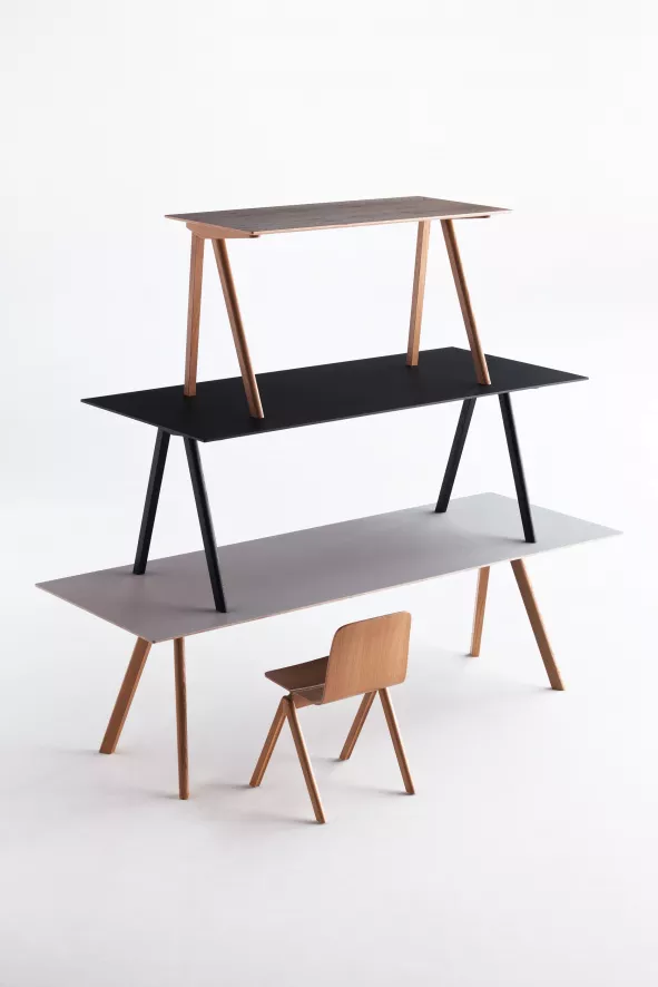 Hay Copenhague CPH30 Tafel 250x90, Gelakt Eiken, Off White Linoleum 7 Hay Copenhague CPH30 Tafel 250x90, Gelakt Eiken, Off White Linoleum - Afbeelding 7