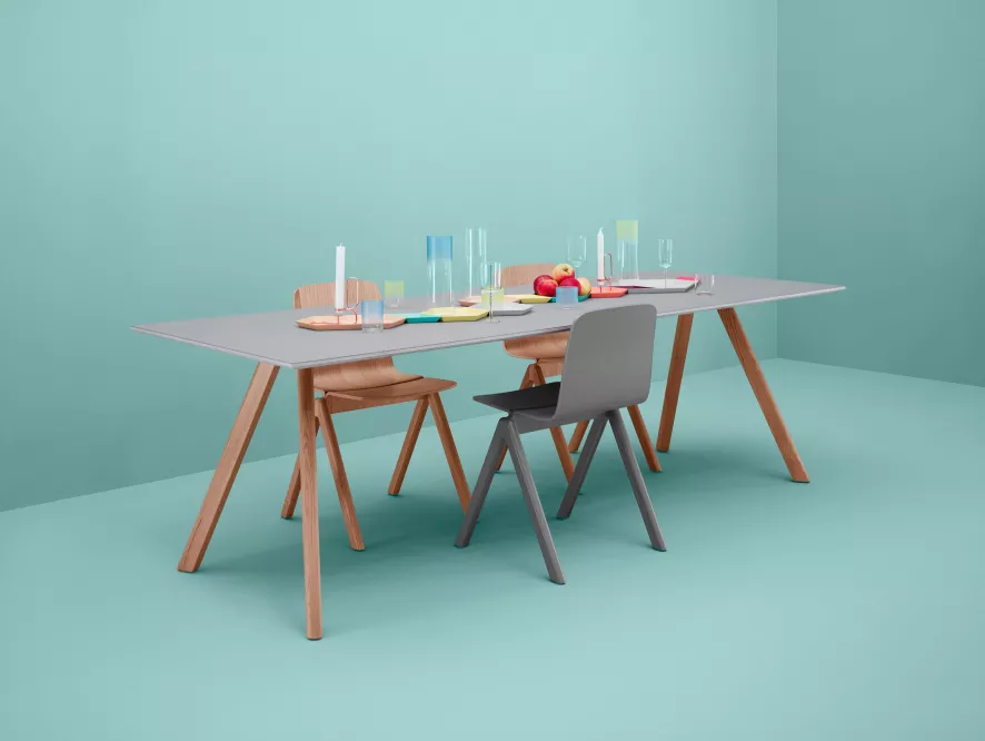 Hay Copenhague CPH30 Tafel 250x90, Gelakt Eiken, Off White Linoleum 8 Hay Copenhague CPH30 Tafel 250x90, Gelakt Eiken, Off White Linoleum - Afbeelding 8