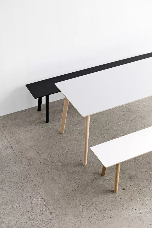 Hay CPH Deux 215 Eetbank 140 Met Beuken Beuken Onderstel Inktzwart 8 Hay CPH Deux 215 Eetbank 140 Met Beuken Beuken Onderstel Inktzwart - Afbeelding 8