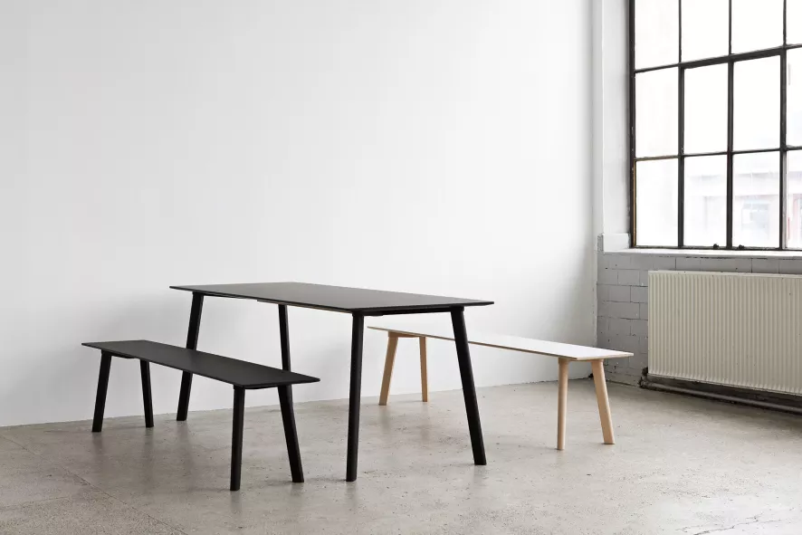 Hay CPH Deux 215 Eetbank 200 Met Onbewerkt Beuken Onderstel Steengrijs 2 Hay CPH Deux 215 Eetbank 200 Met Onbewerkt Beuken Onderstel Steengrijs - Afbeelding 2