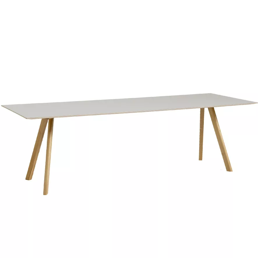 Hay Copenhague CPH30 Tafel 250x90, Gelakt Eiken, Off White Linoleum 1 Hay Copenhague CPH30 Tafel 250x90, Gelakt Eiken, Off White Linoleum