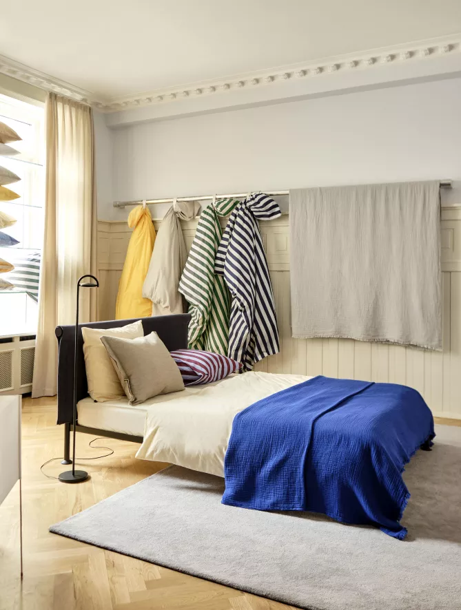 Hay Crinkle Bedsprei 270x270 Ultramarine 6 Hay Crinkle Bedsprei 270x270 Ultramarine - Afbeelding 6