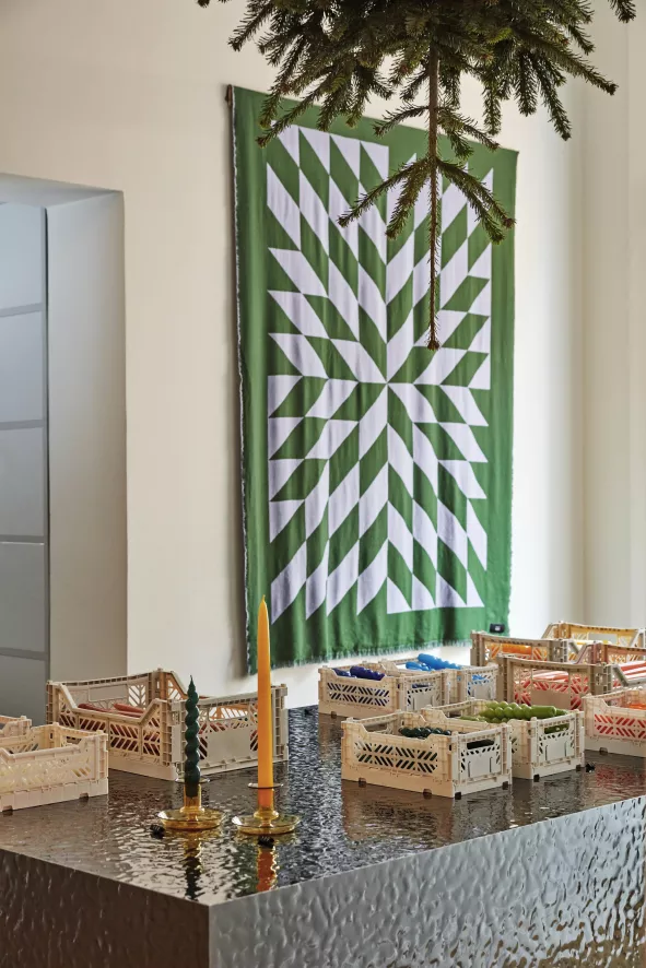 Hay Flare Kandelaar Small Stripe Light Blue With White 6 Hay Flare Kandelaar Small Stripe Light Blue With White - Afbeelding 6