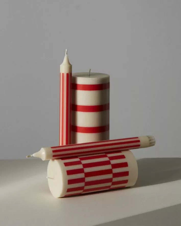 Hay Column Kaars Small Off-White, Brown, Black And Blue 14 Hay Column Kaars Small Off-White, Brown, Black And Blue - Afbeelding 14