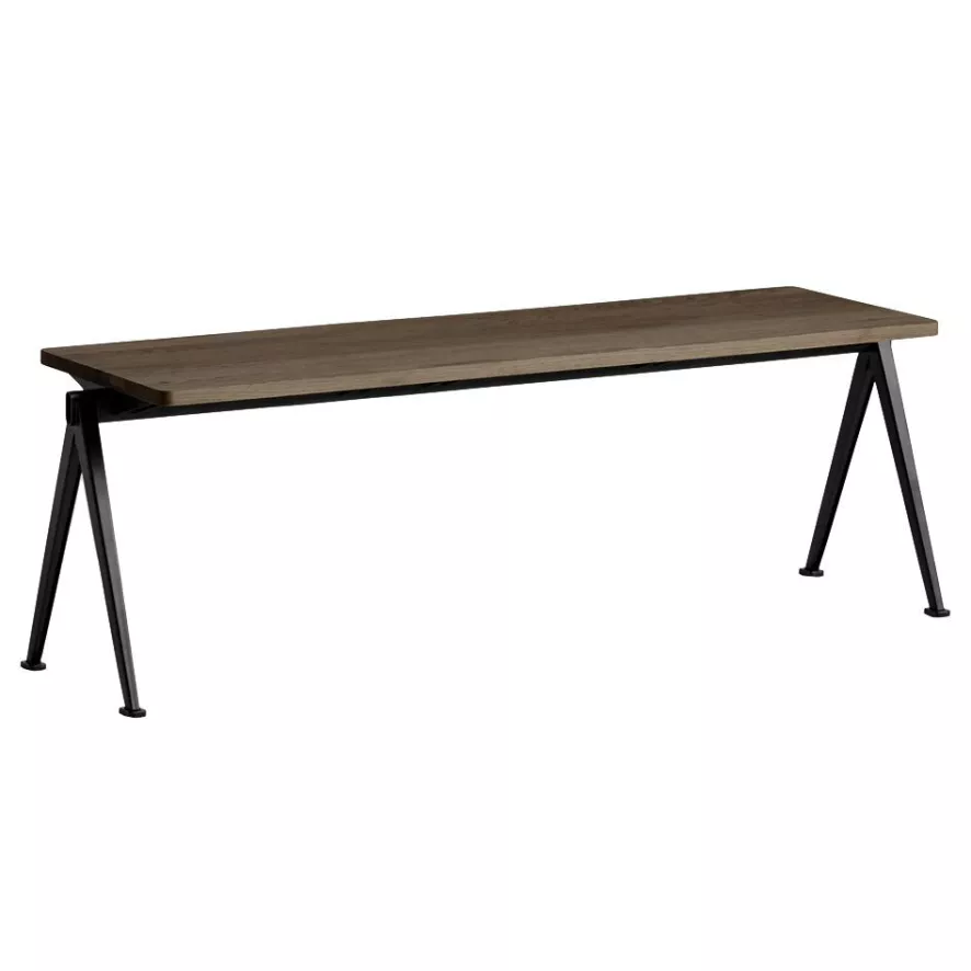 Hay Pyramid 11 Eetbank 140 Gerookt Eiken,zwart Onderstel 1 Hay Pyramid 11 Eetbank 140 Gerookt Eiken,zwart Onderstel