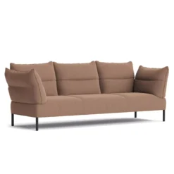 Hay Pandarine 3-zits Bank Re-wool 568 Black Lacquer Oak Base