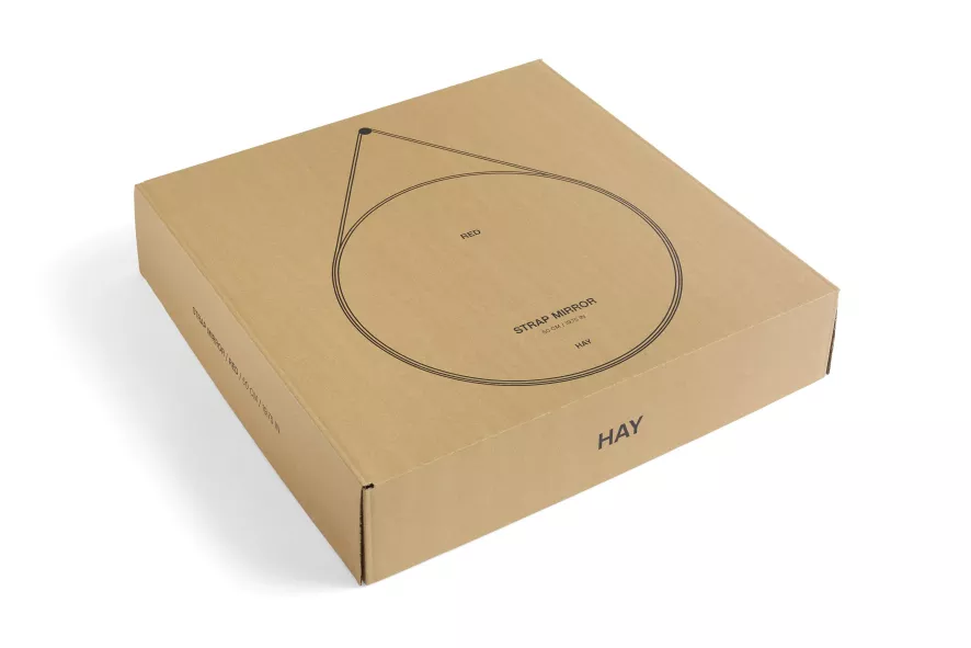 Hay Strap No 2 Spiegel Ø50 Red 3 Hay Strap No 2 Spiegel Ø50 Red - Afbeelding 3