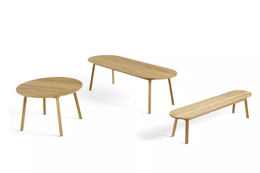 Hay Triangle Leg Eetbank 150 Geolied Eiken 2 Hay Triangle Leg Eetbank 150 Geolied Eiken - Afbeelding 2