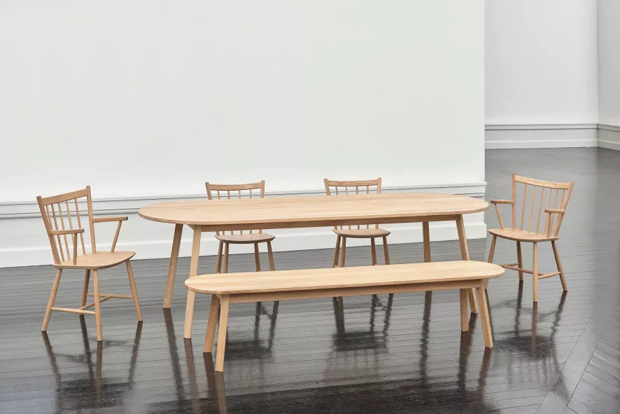 Hay Triangle Leg Eetbank 150 Gelakt Eiken 7 Hay Triangle Leg Eetbank 150 Gelakt Eiken - Afbeelding 7