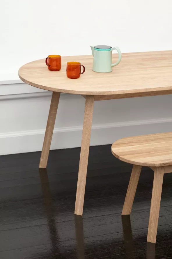 Hay Triangle Leg Eetbank 150 Gelakt Eiken 9 Hay Triangle Leg Eetbank 150 Gelakt Eiken - Afbeelding 9