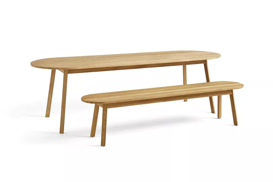 Hay Triangle Leg Eetbank 150 Gelakt Eiken 3 Hay Triangle Leg Eetbank 150 Gelakt Eiken - Afbeelding 3