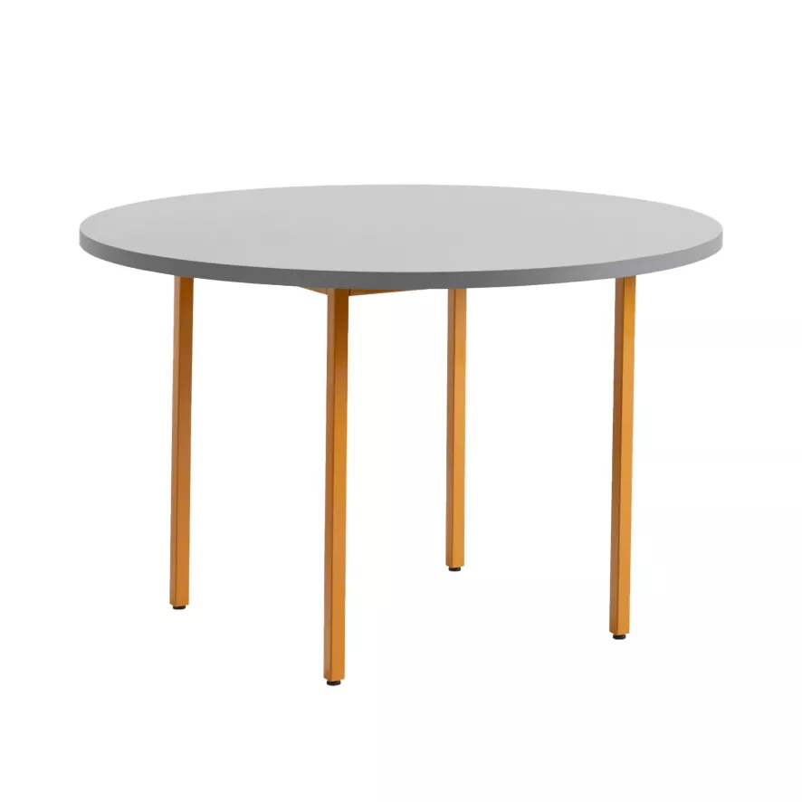 Hay Two-Colour Tafel 105 Licht Grijs, Oker Onderstel 1 Hay Two-Colour Tafel 105 Licht Grijs, Oker Onderstel