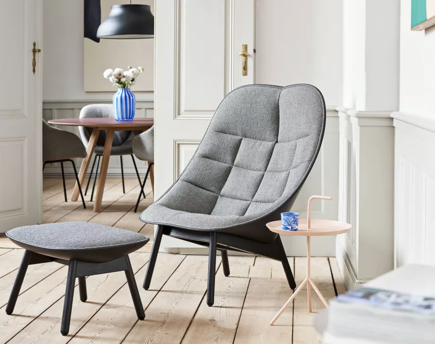 Hay Uchiwa Ottoman Gelakt Eiken - Roden 05 Lola Warm Grey 3 Hay Uchiwa Ottoman Gelakt Eiken - Roden 05 Lola Warm Grey - Afbeelding 3