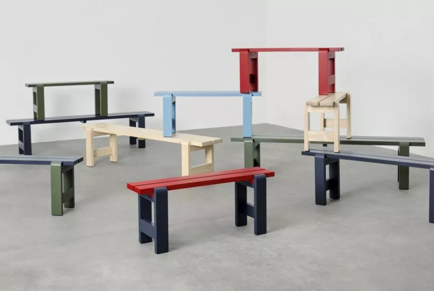 Hay Weekday Eetbank 111 Azure Blue 4 Hay Weekday Eetbank 111 Azure Blue - Afbeelding 4